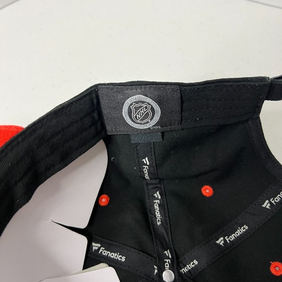 Fanatics Mens Black Orange Philadelphia Flyers Hockey NHL Adjustable Hat Size L - Picture 5 of 8